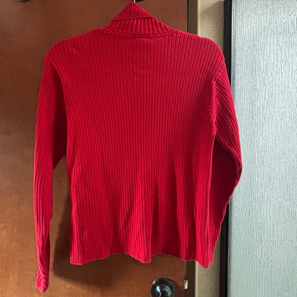 Talbots Holiday Red Cowl Neck Sweater - Picture 2 of 4